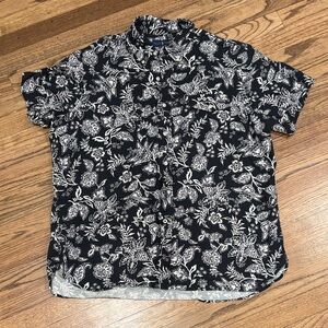 Ralph Lauren Blue Label Black and White Floral Shirt XL